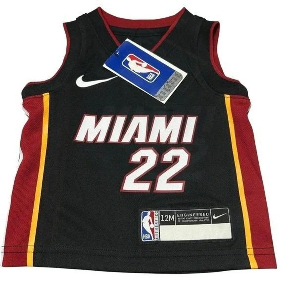 NEW Miami Heat‎ Jersey Infant Kids Toddler 12M Black Jimmy Butler #22 NBA